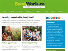 Tablet Screenshot of foodwork.ca